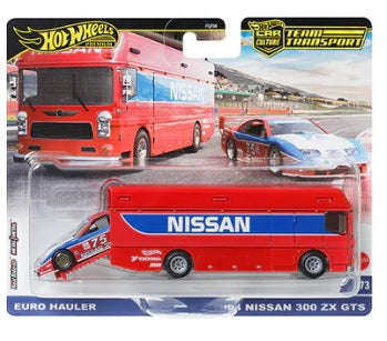 Hot Wheels - Premium Car Culture Team Transport - Euro Hauler (94 Nissan 300 ZX GTS) (Toys)