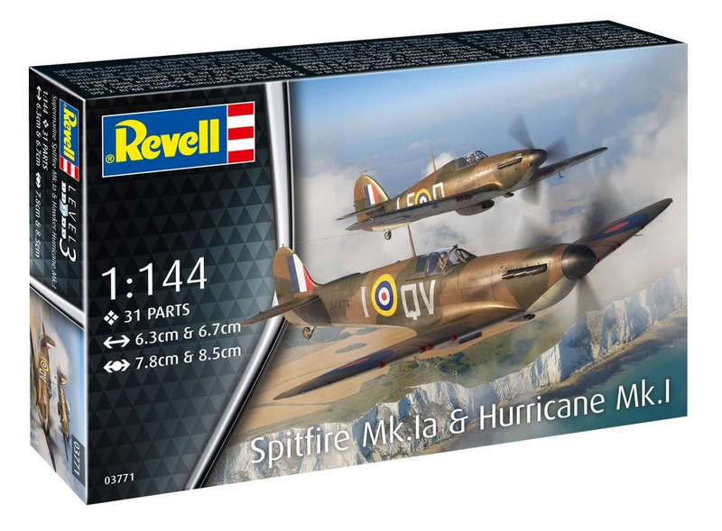 Revell Supermarine Spitfire Mk.Ia & Hawker Hurricane Mk.I 1:144 (Model Kit)