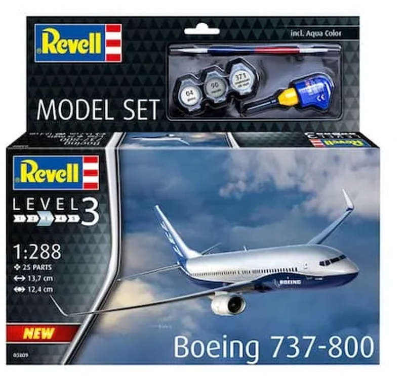 Revell Model Set Boeing 737-800 1:288 (Model Kit)