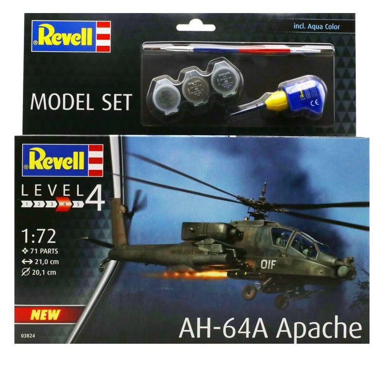 Revell Model Set AH-64A Apache 1:72 (Model Kit)