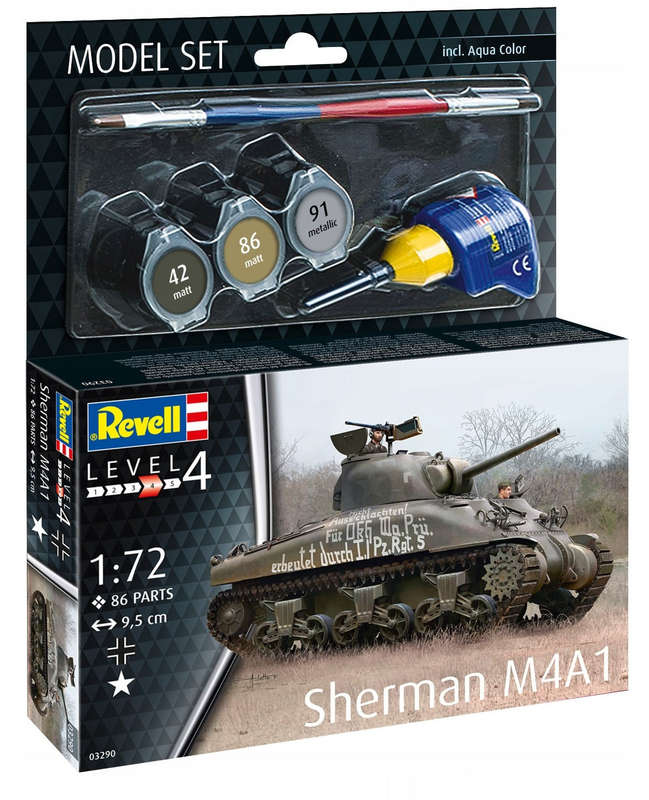 Revell Model Set Sherman M4A1 1:72 (Model Kit)
