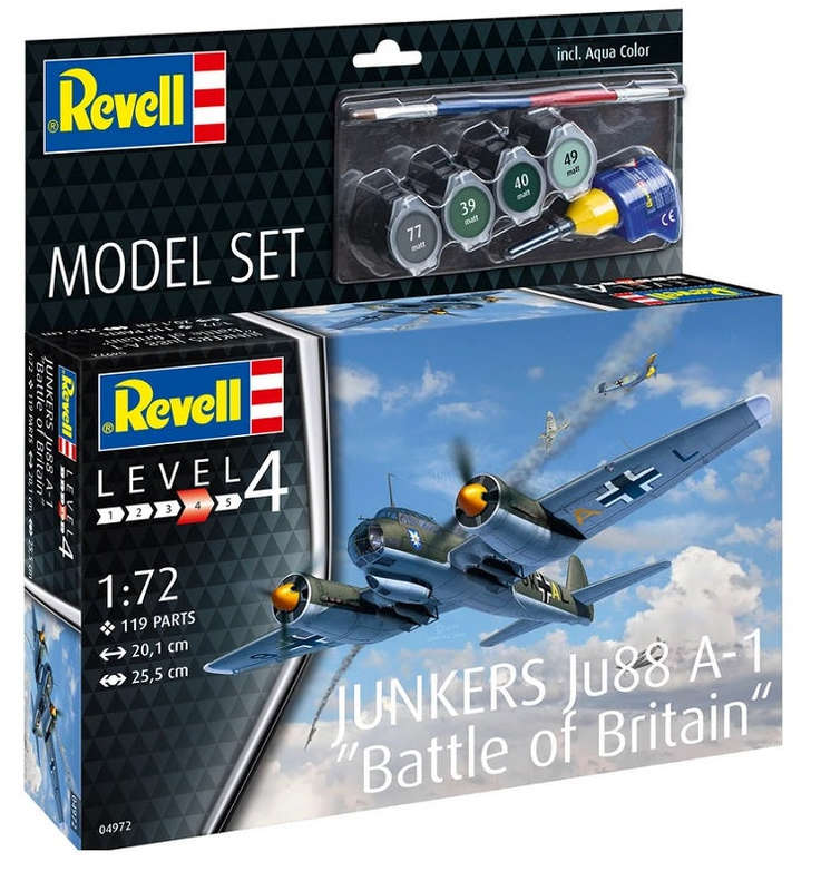 Revell Model Set Junkers Ju88 A-1 "Battle of Britain" 1:72 (Model Kit)