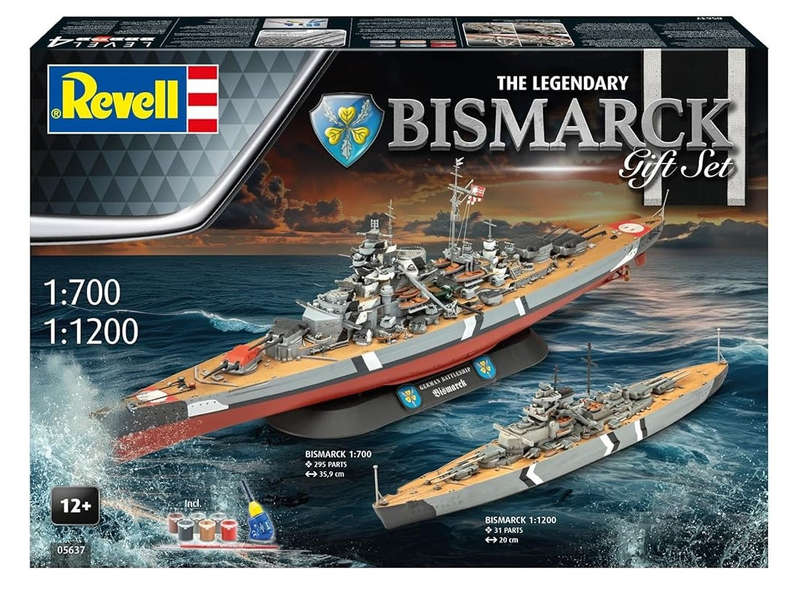 Revell Gift Set The Legendary Bismarck (1:700 & 1:1200) 1:700 + 1:1200 (Model Kit)