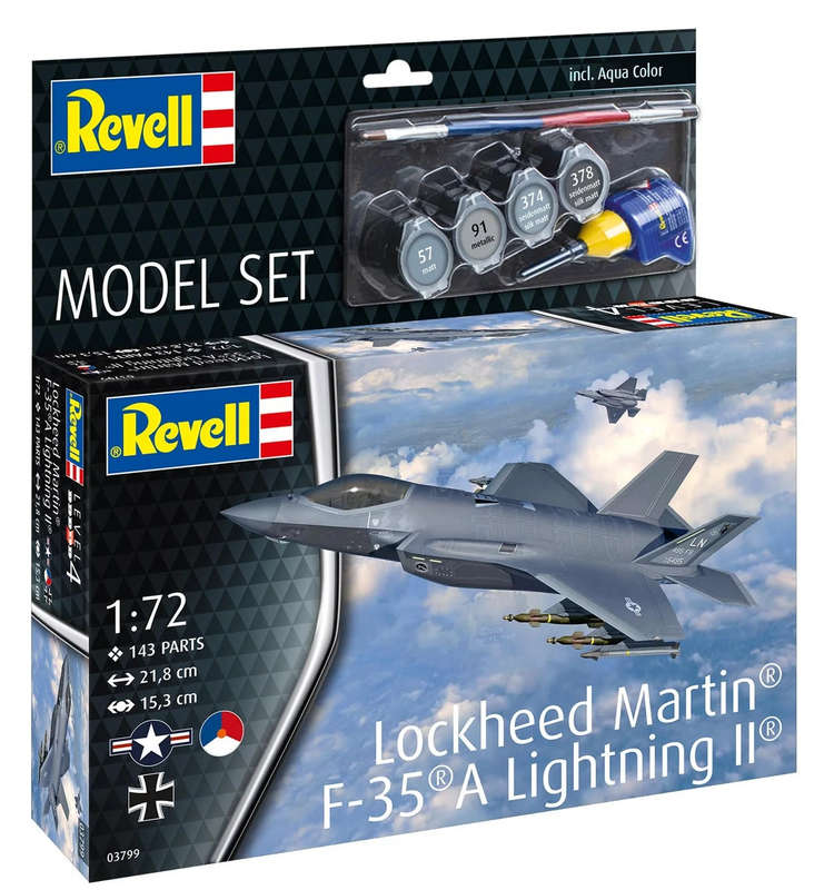 Revell Model Set Lockheed Martin F-35A Lightning II 1:72 (Model Kit)