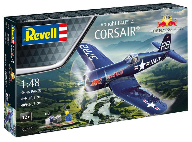 Revell Gift Set F4U-4 Corsair: Flying Bulls 25th Anniv. 1:48 (Model Kit)