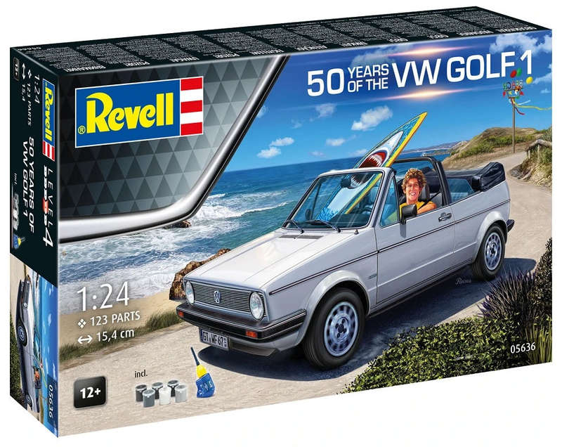 Revell Gift Set "50 Years of the VW Golf 1" 1:24 (Model Kit)
