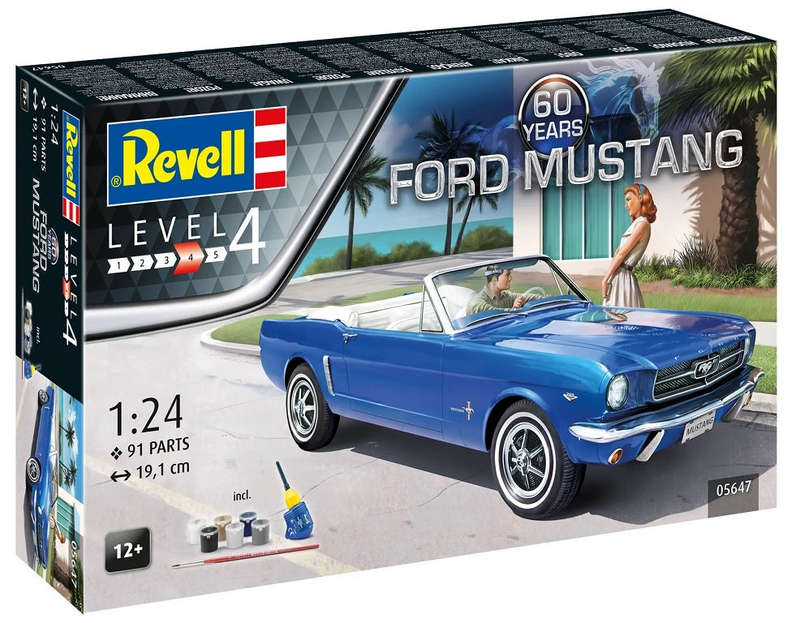 Revell Gift Set Ford Mustang 60th Anniversary 1:24 (Model Kit)