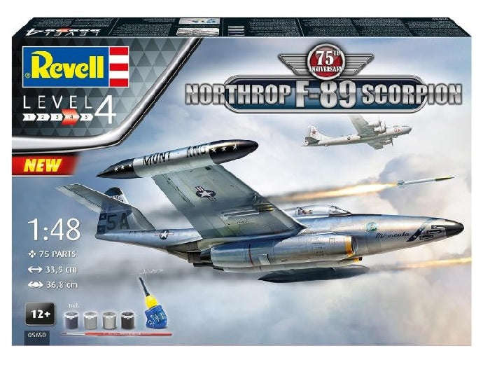Revell Gift Set Northrop F-89 Scorpion 75th Anniversary 1:48 (Model Kit)