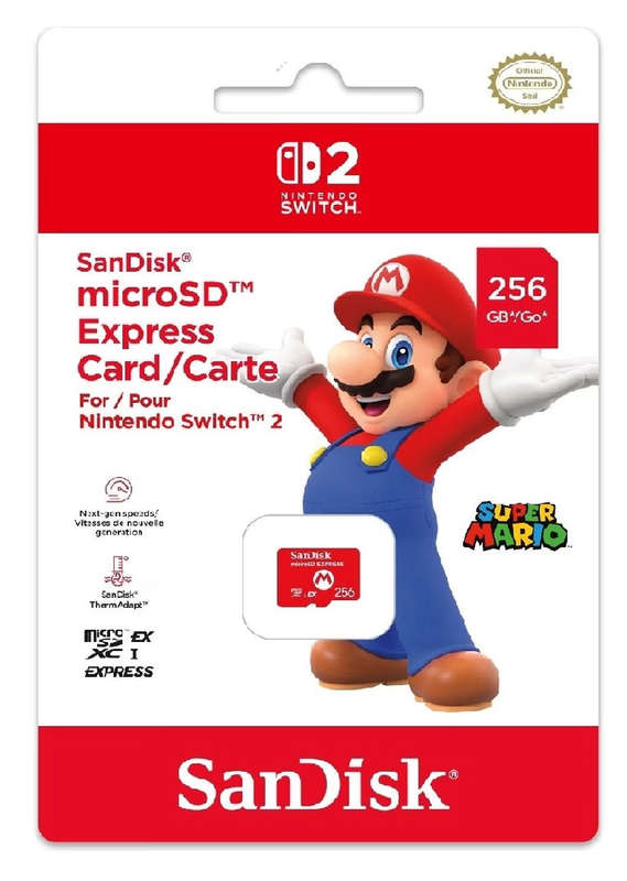 SanDisk Micro SD Express Card 256GB (Super Mario) (Nintendo Switch 2)