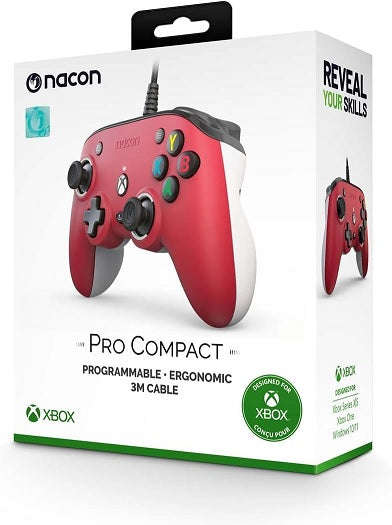 Nacon Pro Compact Programmable Wired Controller (Red) (Xbox Series X)