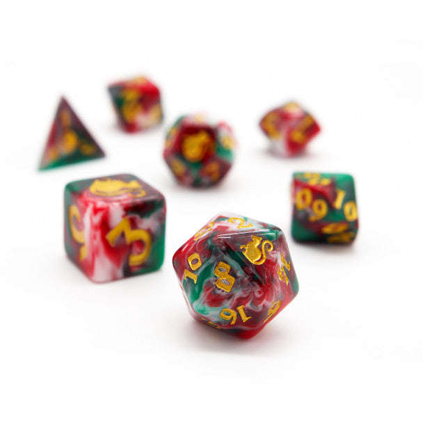 Kitty Clacks Polyhedral Dice Set (7) Lucky (Dice Sets & Games)