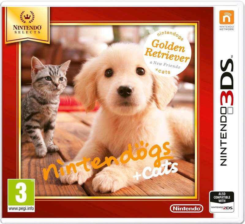 Nintendogs and Cats 3D: Golden Retriever (Selects) (3DS)