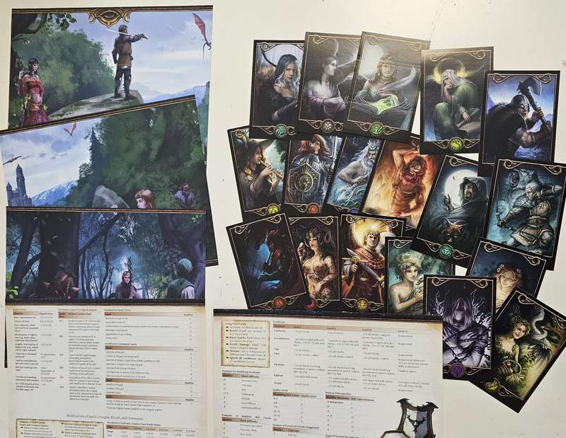 The Dark Eye RPG Gods of Aventuria Poster & Card Set (RPGs)