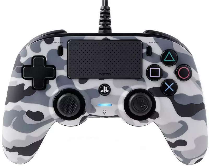 Nacon Wired Compact Controller for PlayStation 4 - Camo Grey