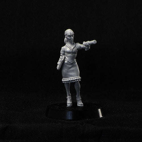 28mm Secretary with Pistol (AG-13) (Miniatures)
