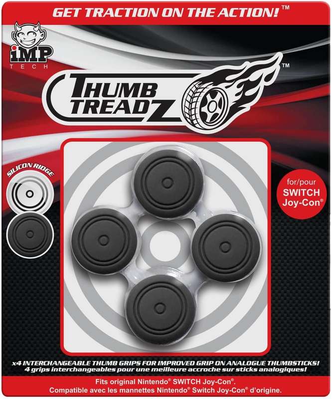 Trigger Treadz: Thumb Treadz (4 Pack) [Black] (Nintendo Switch)