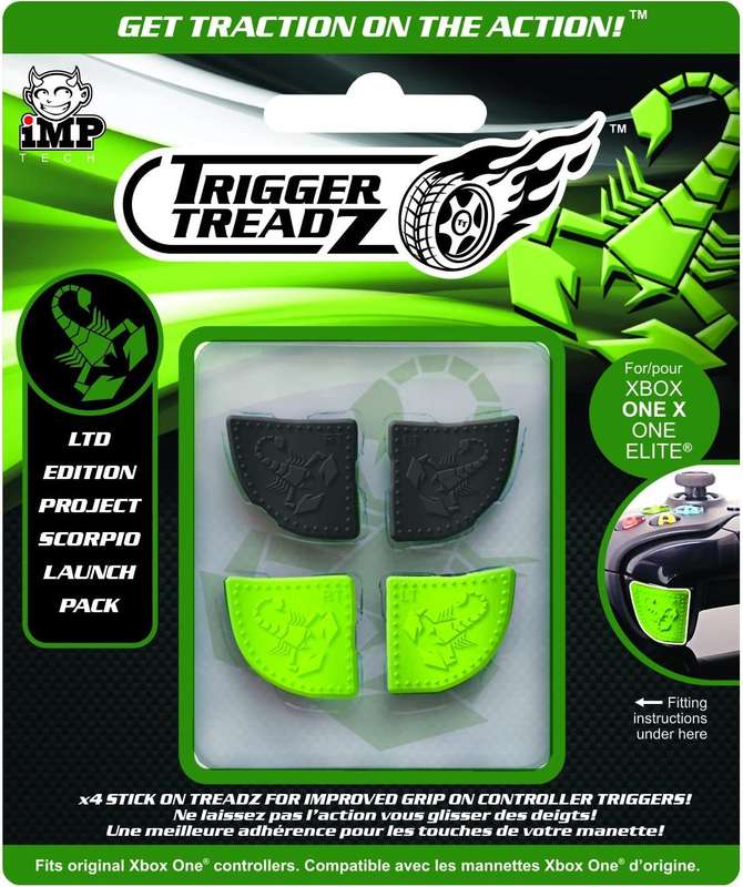 Trigger Treadz: Ltd Edition Project Scorpio (4 Pack) [Black/Green] (Xbox One)