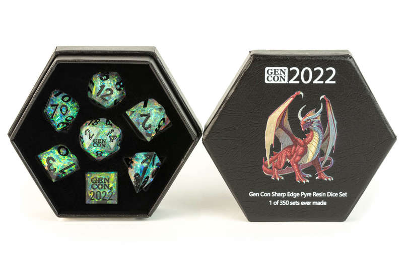 GenCon 2022 Sharp Edge Pyre Dice Set LIMITED OOP (Dice Sets & Games)