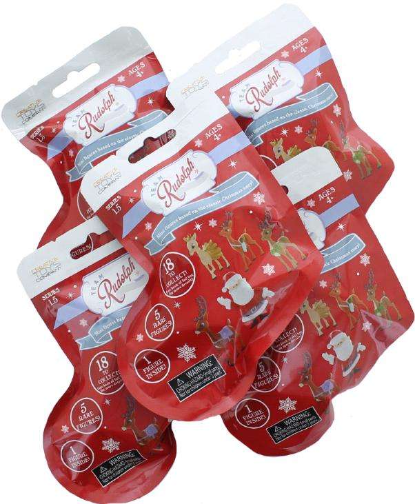 TEAM Rudolph Reindeer Stocking Foilbag 5 piece Pack For Online Customers (series 1.5) / Toys