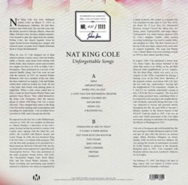 Nat King Cole - Unforgettable Songs (Marbled Vinyl) (Vinyl)