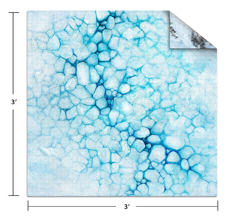 Monster Scenery 3x3 Fuss Ice Floe/Frozen Tundra Adventure Mat OOP (Miniatures)