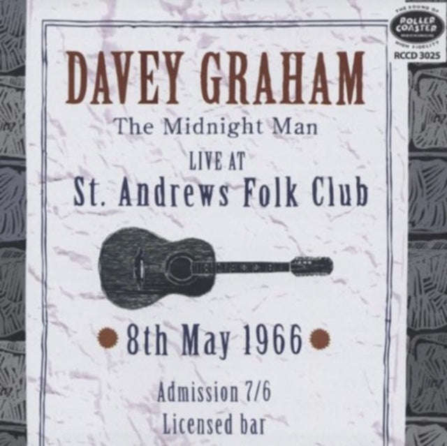 Davey Graham - Live At St Andrews. 8Th May 1966 (CD)