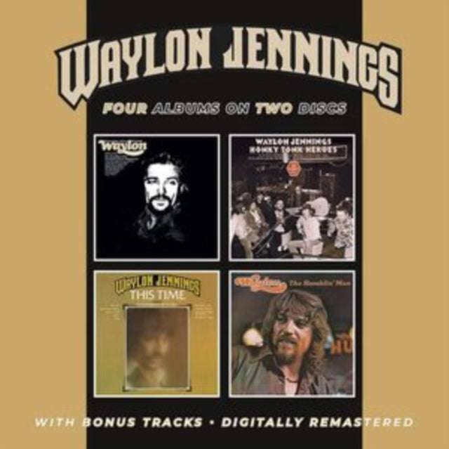 Waylon Jennings - Lonesome / OnRy & Mean / Honky Tonk Heroes / This Time / The Ramblin Man (+Bonu...