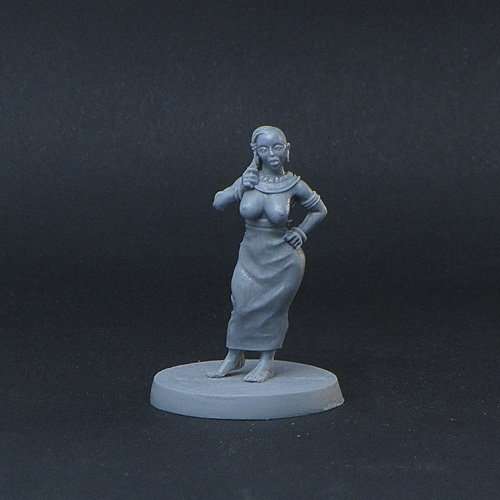28mm half-bald egyptian girl (Miniatures)