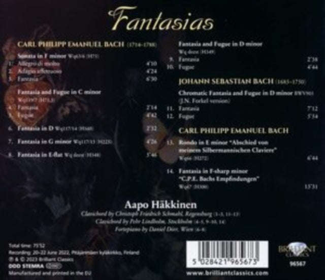 Aapo Hakkinen - C.P.E. Bach: Fantasias (CD)