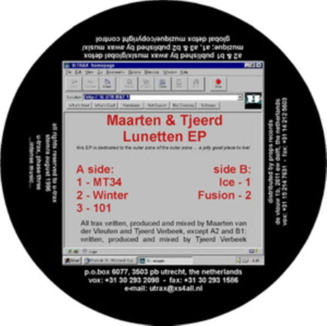 Maarten & Tjeerd - Lunetten EP (2019 Remaster) (Vinyl Single)