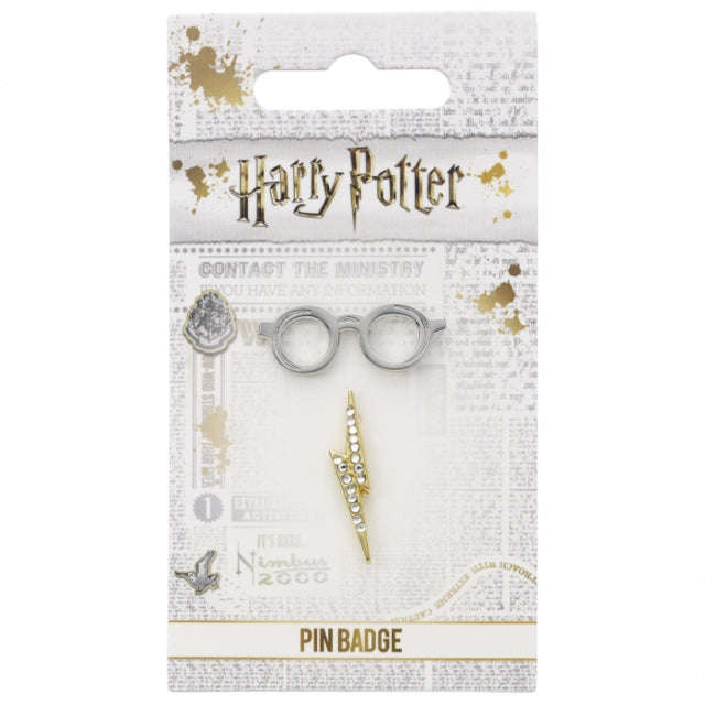 Harry Potter - Harry Potter Glasses & Lightning Bolt Pin Badge (Badge Pin Metal)