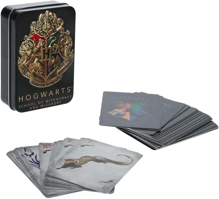 Harry Potter Hogwarts Playing Cards In A Tin Black