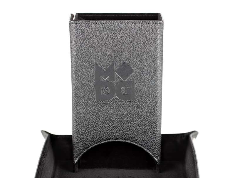 Fold Up Leather Dice Tower Black (Dice Sets & Games)