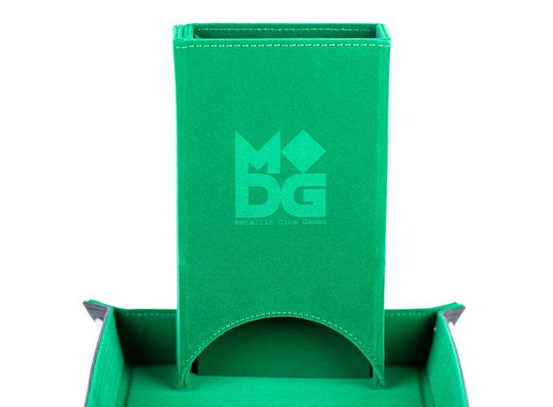 Fold Up Velvet Dice Tower Green (Dice Sets & Games)