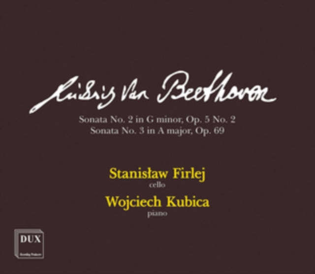Ludwig Van Beethoven - Cello Sonatas Nos.2 & 3 - Stanislaw Firlej (Cello) (CD)
