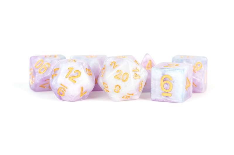 Resin Polyhedral Dice Set Lavender (Dice Sets & Games)