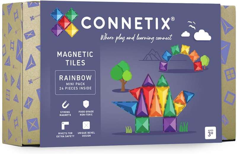 Connetix Magnetic Tiles Rainbow (24 pieces) (Puzzle)