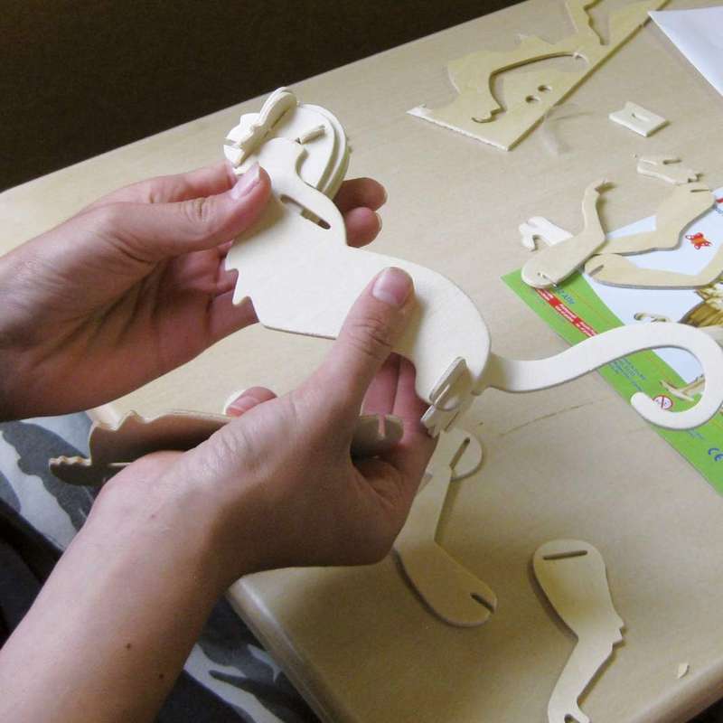 Siva Toys859/7 Wood Construction Elephant