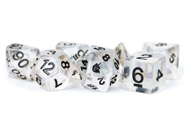 Unicorn Resin Polyhedral Dice Set Unicorn Ice (Dice Sets & Games)