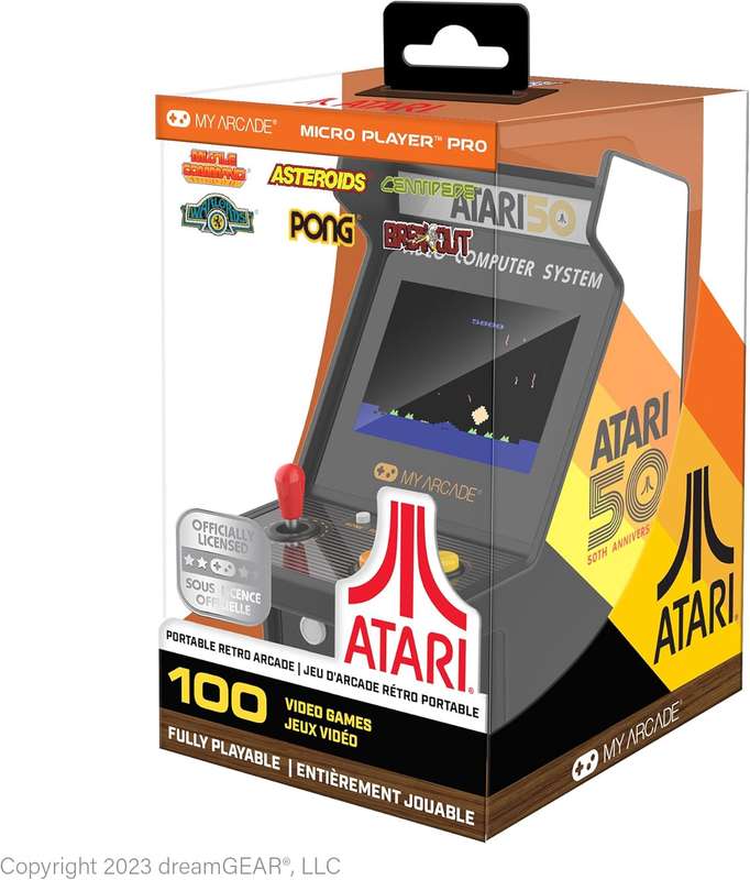 My Arcade Atari Mini Micro Player Pro Table Top Arcade Machine (100 Video Games) (Retro)