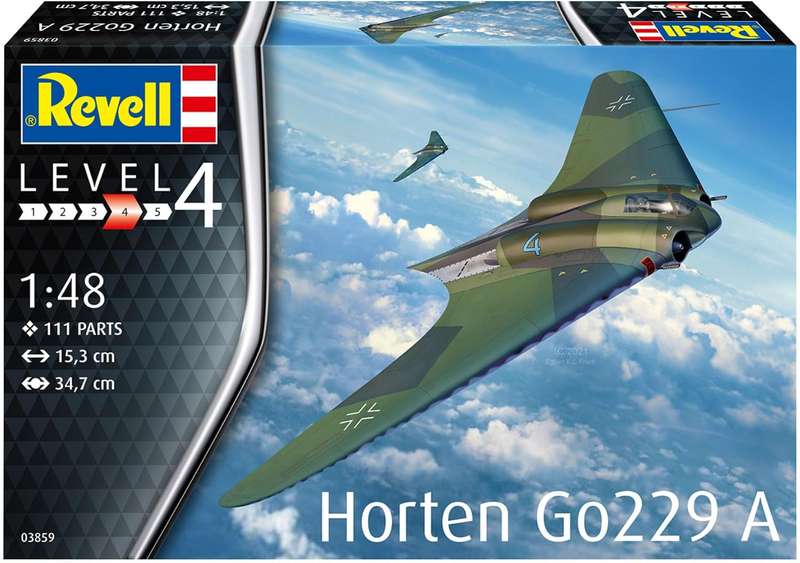 Revell 03859 Horten Go229 A 1:48 Scale Unbuilt/Unpainted Plastic Model Kit