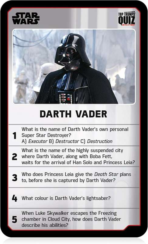 Top Trumps Card Game Quiz - Star Wars