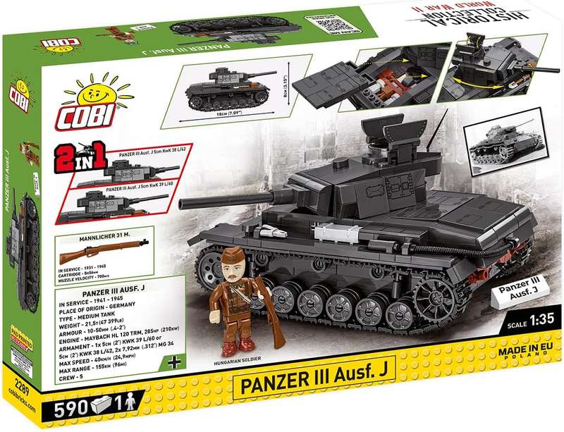 Cobi - World War II - Panzer III AusFJ 590 pcs