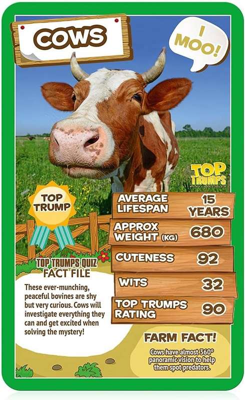 Top Trumps Card Game Classics Farm Animals