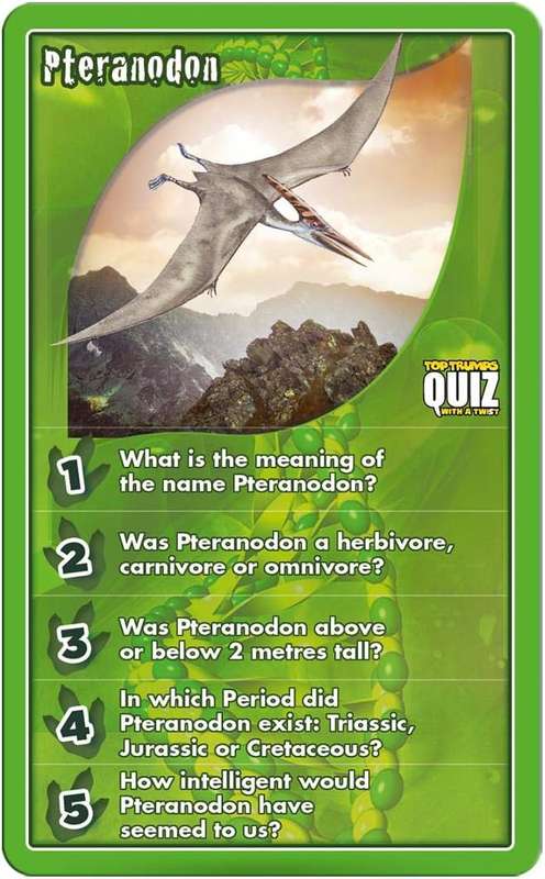 Top Trumps Card Game Quiz - Dinosaurs
