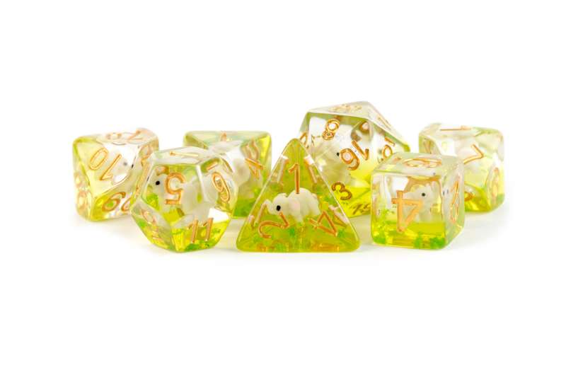16mm Resin Poly Dice Set Elephant Dice (Dice Sets & Games)