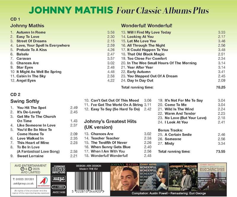 Johnny Mathis - Four Classic Albums Plus (UK Version) (CD)