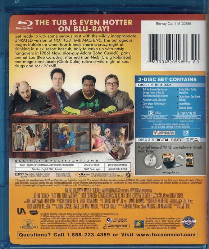 Hot Tub Time Machine (2010) (Blu-ray) (Second-Hand)