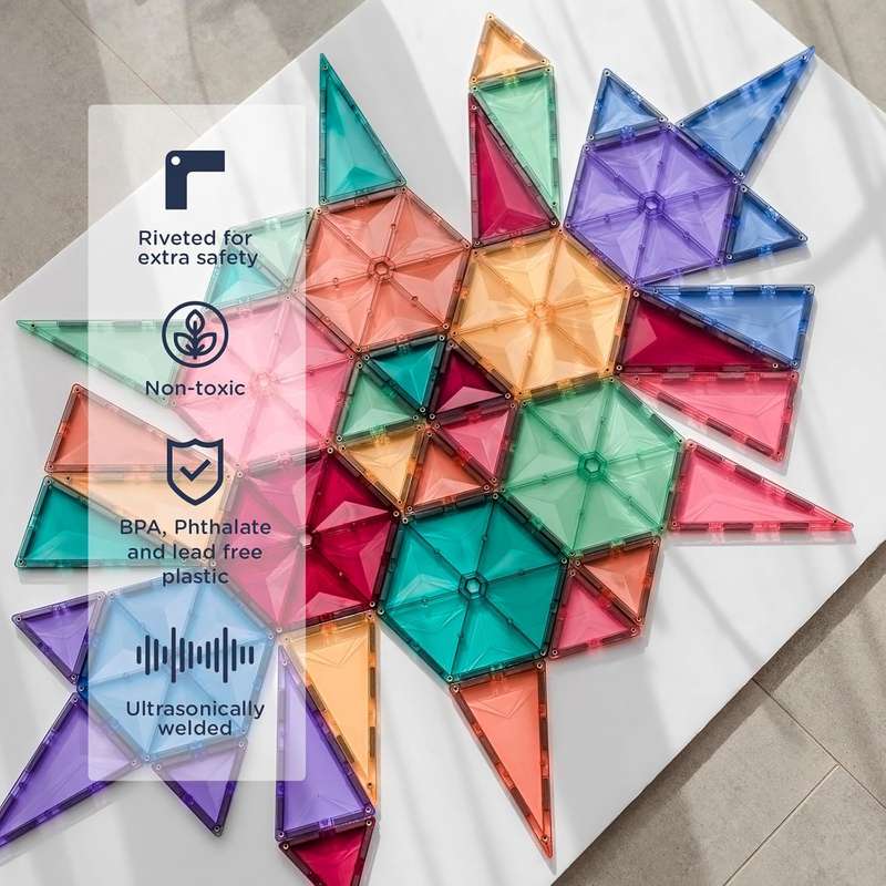 Connetix Magnetic Tiles Pastel (40 pieces) (Puzzle)