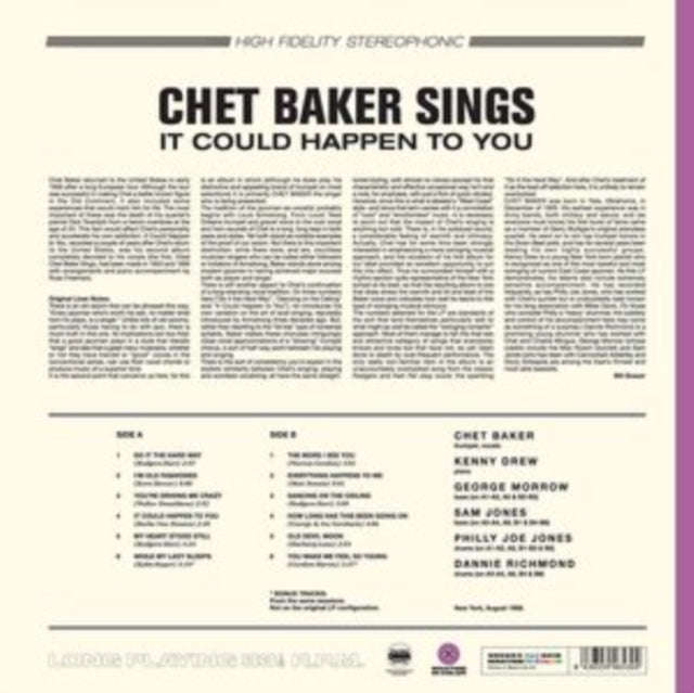 Chet Baker - It Could Happen To You (Limited Transparent Purple Vinyl) (Vinyl)